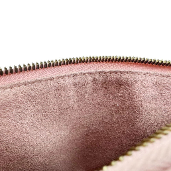 LOUIS VUITTON V BB Monogram Canvas Satchel Bag Pink
