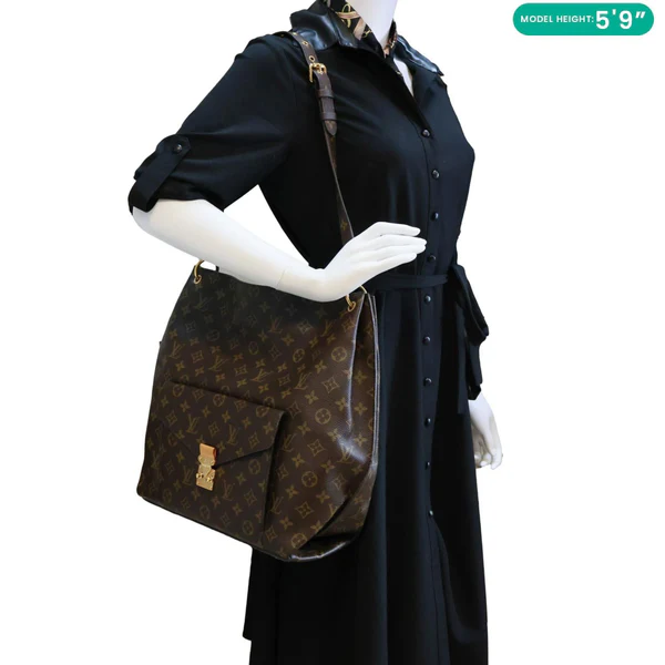 LOUIS VUITTON Metis Hobo Monogram Canvas Shoulder Bag Brown