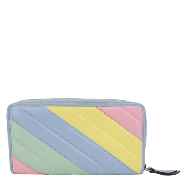 Gucci GG Marmont Matelasse Calfskin Leather Zip Around Wallet Pastel Multicolor