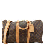 LOUIS VUITTON Keepall 45 Bandouliere Monogram Canvas Travel Bag Brown