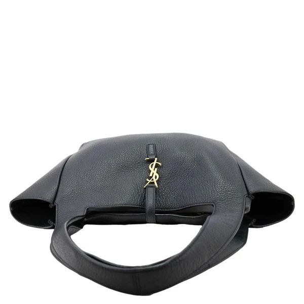 YVES SAINT LAURENT Le 5 a 7 Bea Grained Leather Tote Bag Black