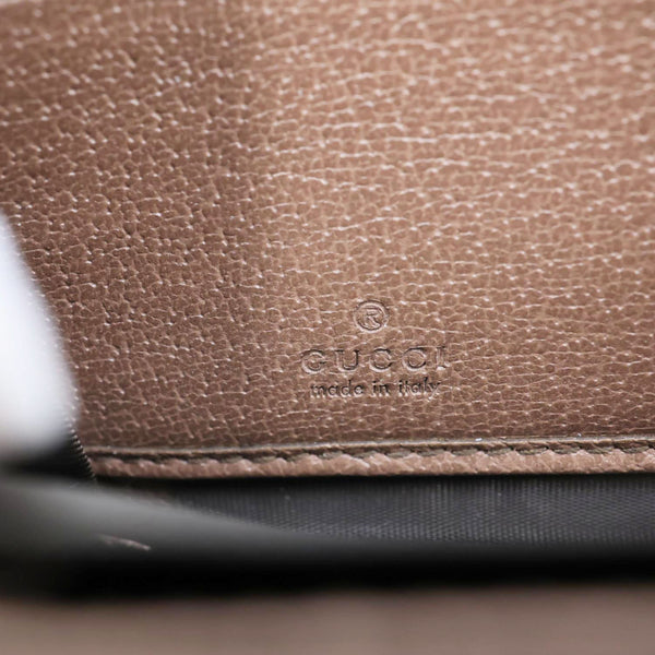 GUCCI Diana Bamboo GG Jumbo Canvas Continental Zip Around Wallet Beige 658634