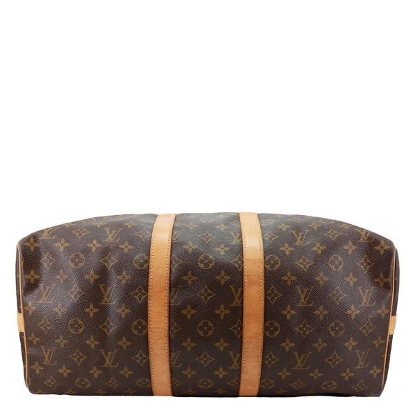 LOUIS VUITTON Keepall 45 Bandouliere Monogram Canvas Travel Bag Brown