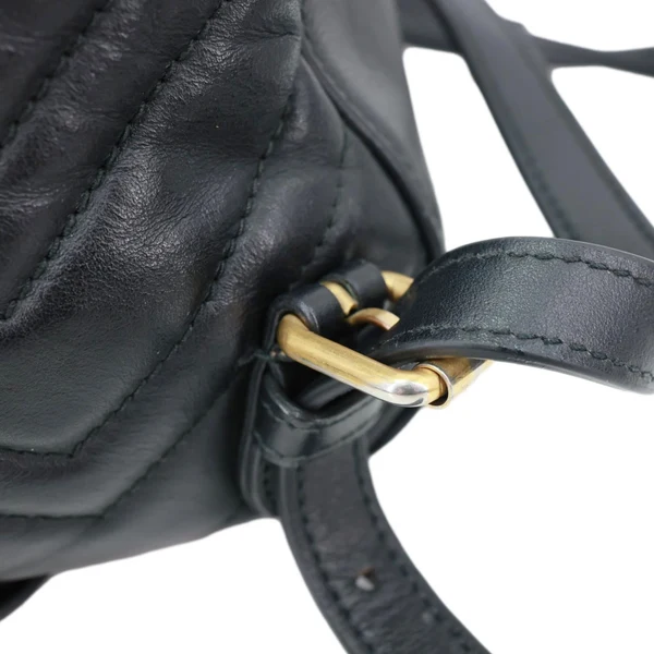 GUCCI GG Marmont Animal Studs Leather Backpack Black 476671