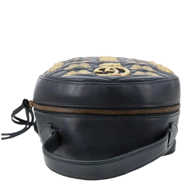 GUCCI GG Marmont Animal Studs Leather Backpack Black 476671