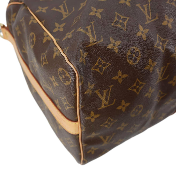 LOUIS VUITTON Keepall 45 Bandouliere Monogram Canvas Travel Bag Brown
