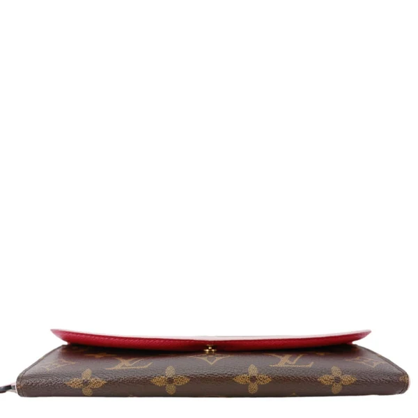 LOUIS VUITTON Emilie Bloom Flowers Monogram Canvas Wallet Rose Ballerine