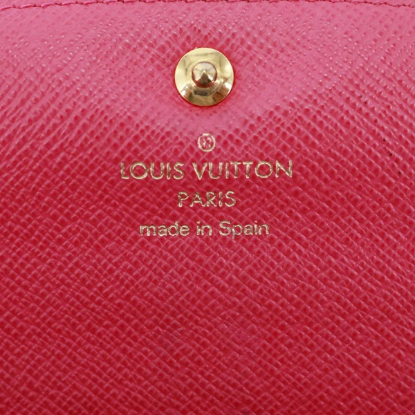 LOUIS VUITTON Emilie Bloom Flowers Monogram Canvas Wallet Rose Ballerine