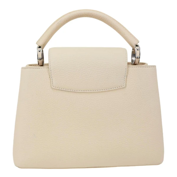 LOUIS VUITTON Capucines BB Mechanical Flowers Taurillon Leather Crossbody Bag Cream