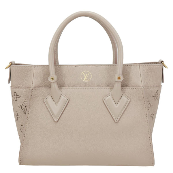 LOUIS VUITTON On My Side PM Monogram Perforated Nappa Leather Shoulder Bag Beige