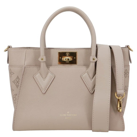 LOUIS VUITTON On My Side PM Monogram Perforated Nappa Leather Shoulder Bag Beige