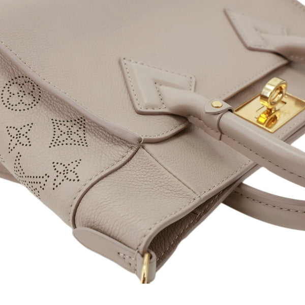 LOUIS VUITTON On My Side PM Monogram Perforated Nappa Leather Shoulder Bag Beige