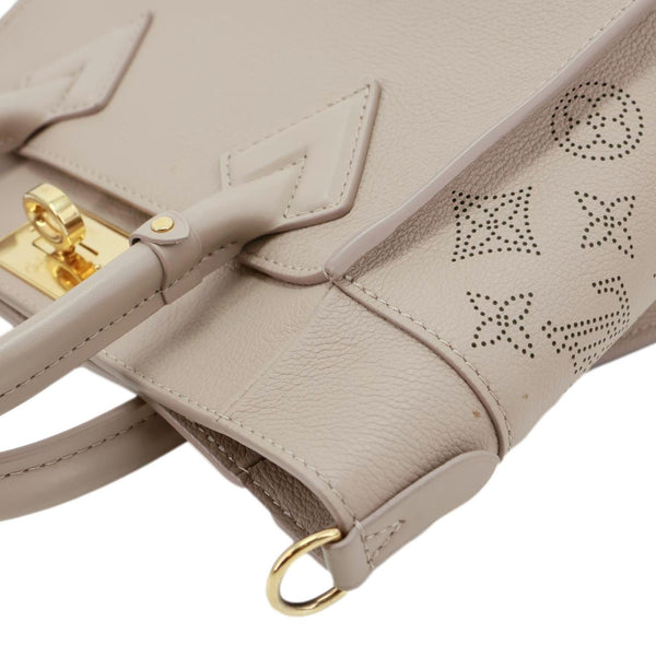 LOUIS VUITTON On My Side PM Monogram Perforated Nappa Leather Shoulder Bag Beige