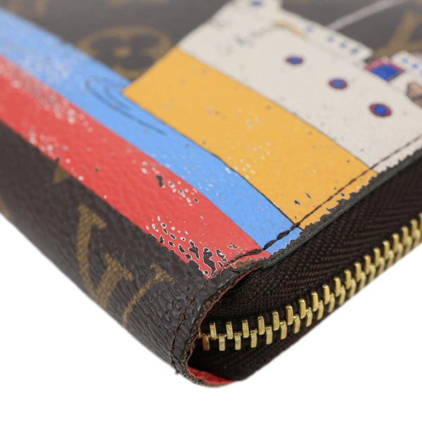 LOUIS VUITTON Transatlantic Illustration Monogram Canvas Zippy Wallet Rouge
