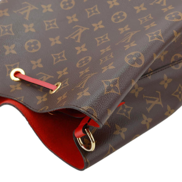 LOUIS VUITTON Neonoe MM Giant Monogram Canvas Bucket Shoulder Bag Brown