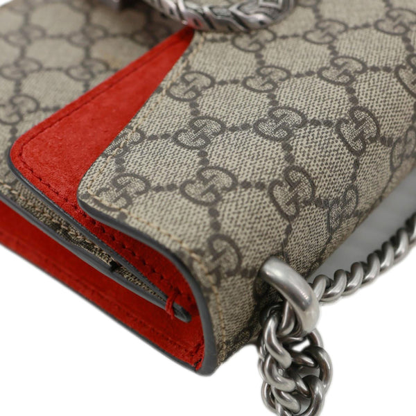 GUCCI Dionysus Mini GG Supreme Canvas Crossbody Bag Beige 421970