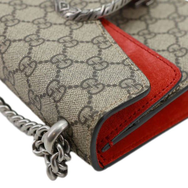 GUCCI Dionysus Mini GG Supreme Canvas Crossbody Bag Beige 421970