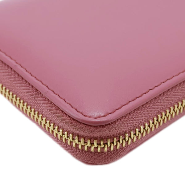 GUCCI Leather Long Zippy Wallet Pink 332747