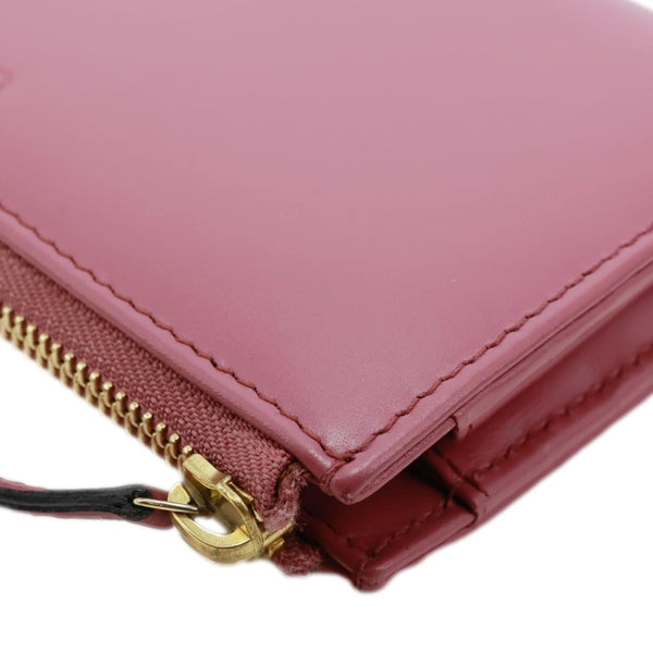 GUCCI Leather Long Zippy Wallet Pink 332747