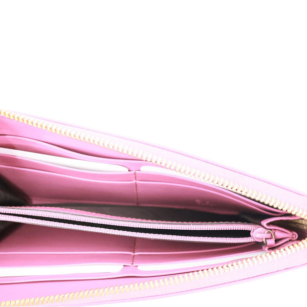 GUCCI Leather Long Zippy Wallet Pink 332747
