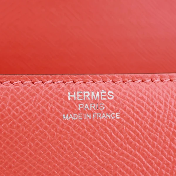 HERMES Cherche Midi Epsom Leather Shoulder Bag Pink