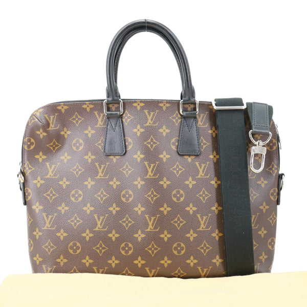 LOUIS VUITTON Porte-Documents Jour Monogram Macassar Briefcase Bag Brown
