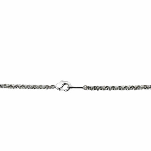 LOUIS VUITTON LV Initials Metal Chain Necklace Silver