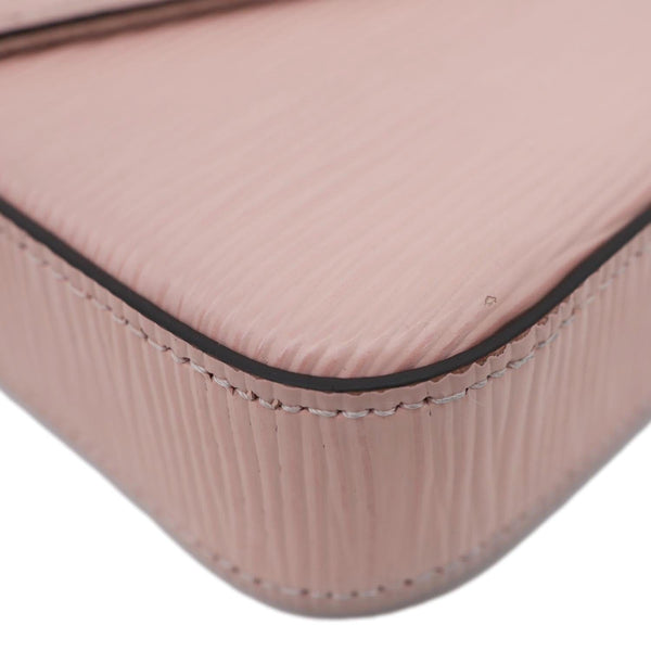 LOUIS VUITTON Felicie Pochette Epi Leather Crossbody Bag Pink