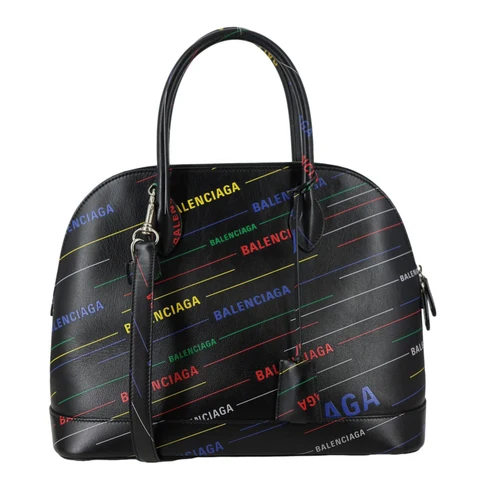 BALENCIAGA Ville XXS Calfskin Leather Top Handle Crossbody Bag Black