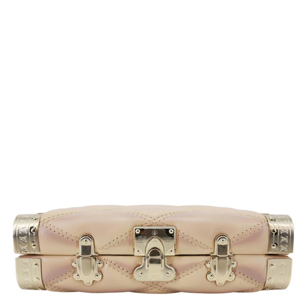 LOUIS VUITTON GO-14 Malletage Minaudiere Quilted Lambskin Leather Crossbody Bag Gold