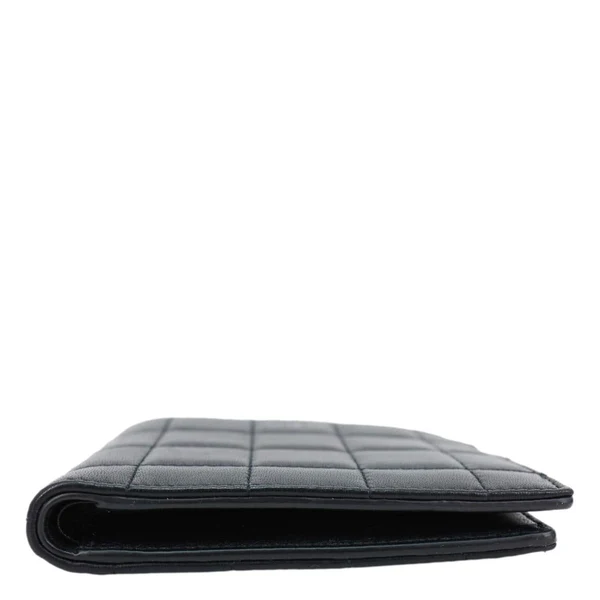 YVES SAINT LAURENT Leather Men's Bifold Men's Wallet Black