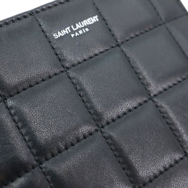YVES SAINT LAURENT Leather Men's Bifold Men's Wallet Black