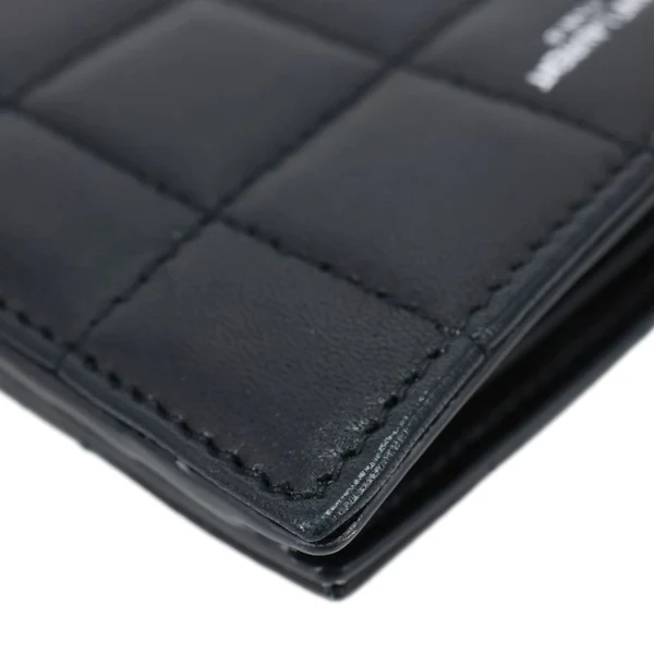 YVES SAINT LAURENT Leather Men's Bifold Men's Wallet Black