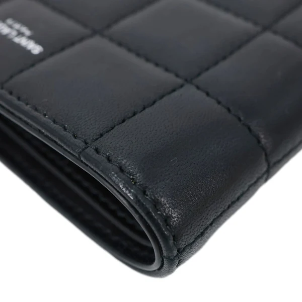 YVES SAINT LAURENT Leather Men's Bifold Men's Wallet Black