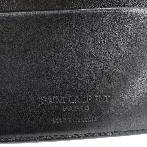 YVES SAINT LAURENT Leather Men's Bifold Men's Wallet Black