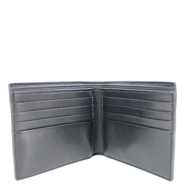 YVES SAINT LAURENT Leather Men's Bifold Men's Wallet Black