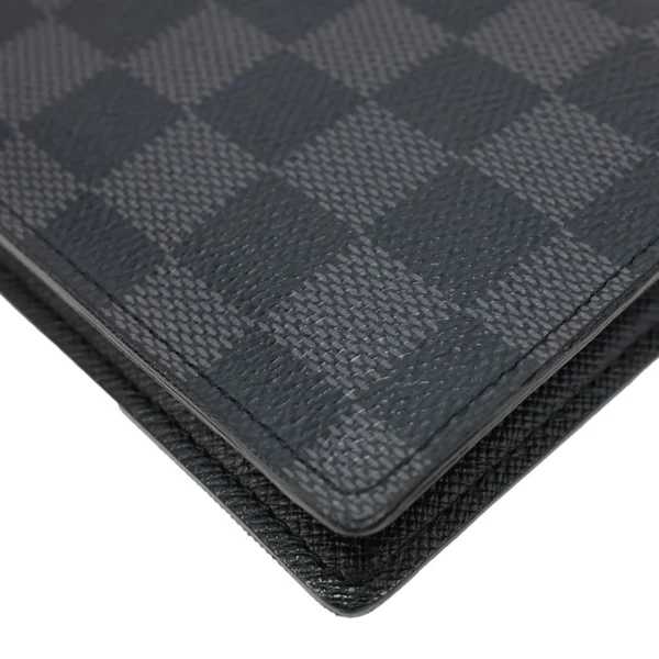 LOUIS VUITTON Brazza Damier Graphite Bifold Wallet Black