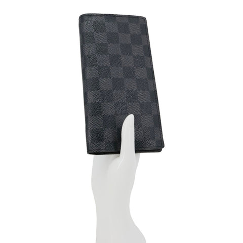 LOUIS VUITTON Brazza Damier Graphite Bifold Wallet Black
