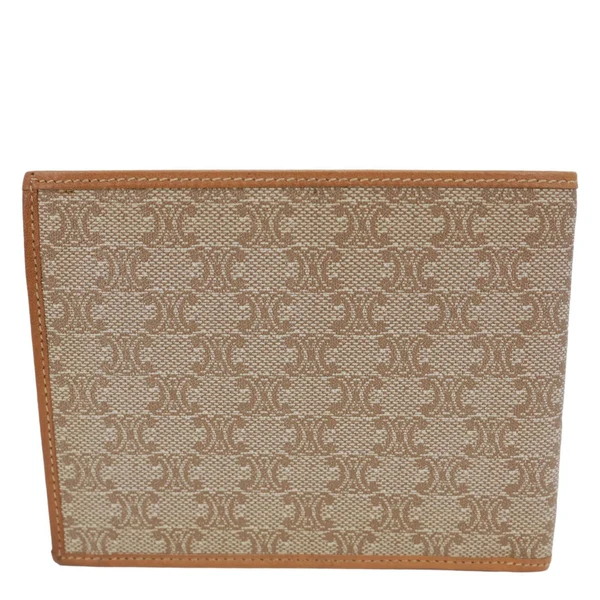 CELINE Vintage Macadam Canvas Bifold Men's Wallet Beige