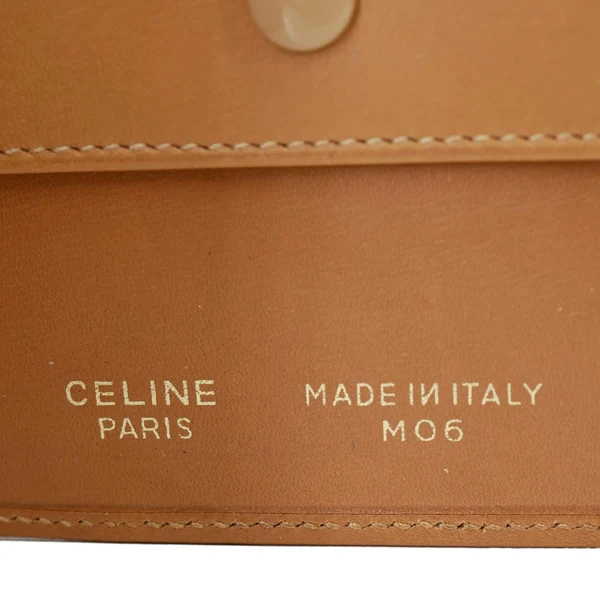 CELINE Vintage Macadam Canvas Bifold Men's Wallet Beige