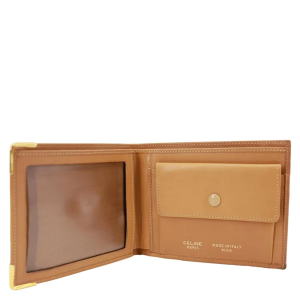 CELINE Vintage Macadam Canvas Bifold Men's Wallet Beige