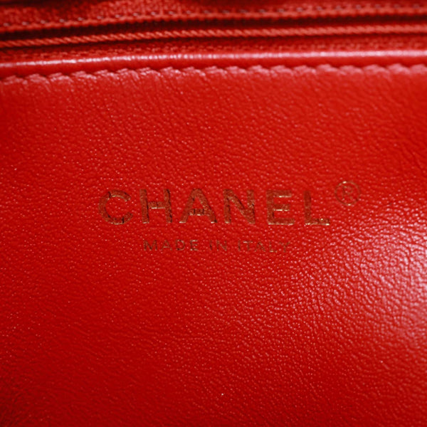 CHANEL Envelope Flap Lambskin Chevron Stitched Leather Crossbody Bag Red