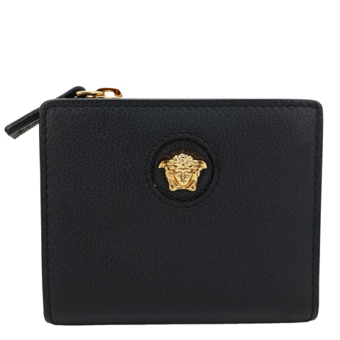 VERSACE La Medusa Small Leather Wallet Black