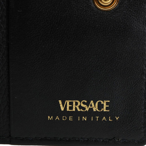 VERSACE La Medusa Small Leather Wallet Black