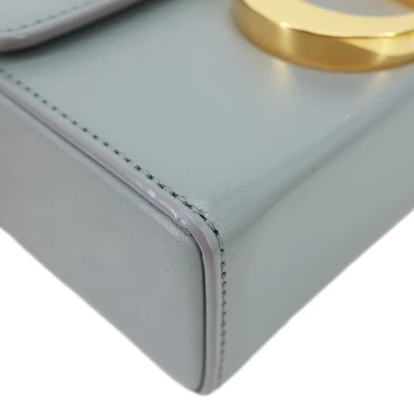 CHRISTIAN DIOR 30 Montaigne Flap Smooth Calfskin Leather Crossbody Bag Grey