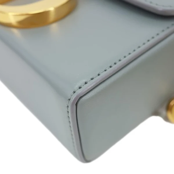 CHRISTIAN DIOR 30 Montaigne Flap Smooth Calfskin Leather Crossbody Bag Grey