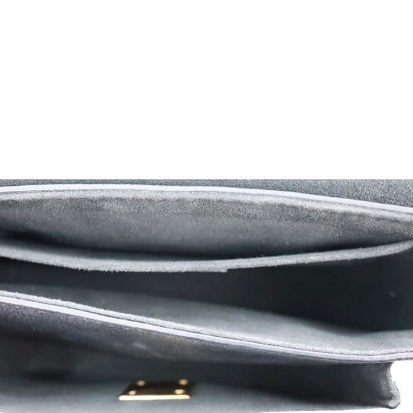 LOUIS VUITTON Lockme Tender Calfskin Leather Chain Shoulder Bag Black