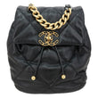 CHANEL 19 Quilted Lambskin Leather Backpack Black