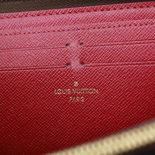 LOUIS VUITTON Clemence Monogram Canvas Zippy Wallet Brown