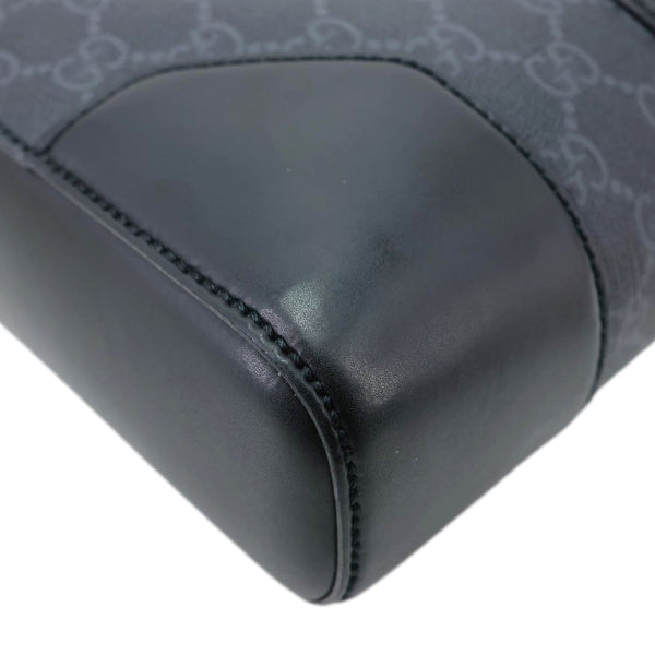 GUCCI GG Supreme Canvas Briefcase Messenger Bag Black 474135